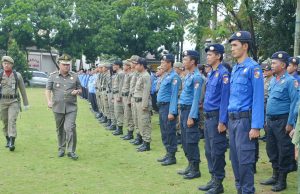Sri Widodo Pimpin Upacara HUT Sat POL-PP, Damkar dan Satlinmas
