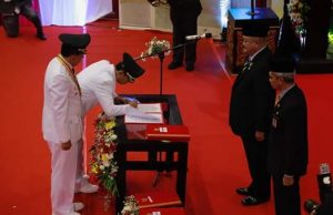 Alex Noerdin Lantik 7 Kepala dan Wakil Kepala Daerah Hasil Pilkada Serentak