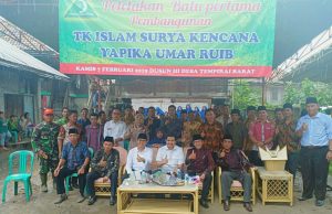 Wabup PALI Ferdian Andreas Lacony S. Kom MM Letakan Batu Pertama Pembangunan TK Islam Surya Kencana