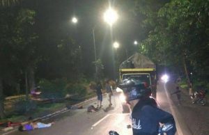 Laka Maut Dijalan Musi Dua, Mitsubishi Pajero Lawan Honda Beat