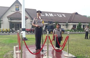 Pimpin Upacara HPSN 2019, Kapolres Lampung Utara Ajak Anggota Untuk Peduli Sampah