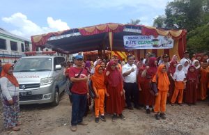Polsek Gelumbang Hadiri dan Beri Pengamanan Rail Clinik Gratis