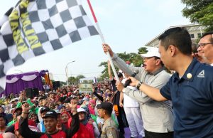 Sambut HUT Kabupaten Tangerang, Ribuan Masyarakat Ikuti Gerak Jalan Kebangsaan