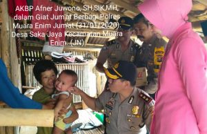 Giat Jumat Berbagi, Kapolres Muara Enim Sambangi Penyandang Disabilitas