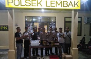 Gelar Razia KRYD Polsek Lembak Sita Puluhan Jenis Miras