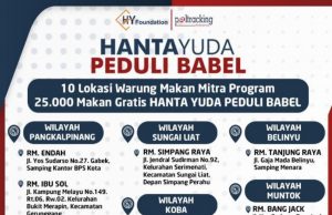 Hanta Yuda Peduli Babel di Bulan Ramadhan Berbagi Sembako dan Makanan Gratis