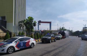 Polres Pelabuan Tanjung Priuk Kembali Lakukan Penyemprotan Cairan Disinfektan
