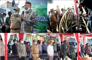 Menteri Koperasi dan UMKM RI Bersama Gubernur Babel Melepas Ekspor Perdana Lidi Nipah Ke Nepal