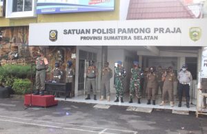 Satpol PP Sumsel Gelar Apel Gabungan Tim Satgas Penegakan Hukum Protokol Kesehatan