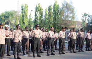 Polres Gelar Apel Kesiapan Pengamanan Depeko Penetapan UMK Kota Cilegon