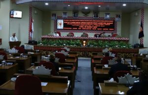 Bupati Lambar Hadiri Rapat Paripurna Peringati HUT Ke-57 Provinsi Lampung