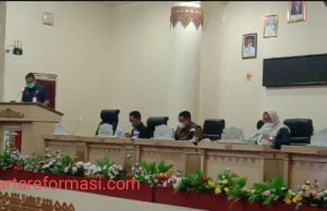 Wakil Ketua I DPRD Tulang Bawang Pimpin Rapat Paripurna Penyampaian LKPJ Bupati Akhir TA. 2020