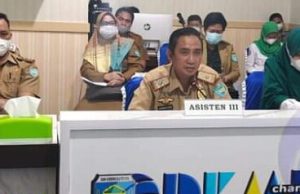 Asisten III OKUS Hadiri Rekonsiliasi Iuran JKP PPU Bersama BPJS Prabumulih Secara Virtual
