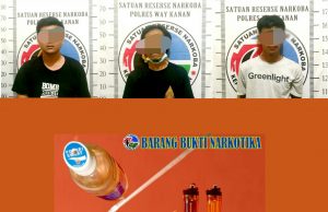 Satresnarkoba Polres Way Kanan Berhasil Amankan Tiga Diduga Pelaku Penyalahgunaan Narkotika Jenis Sabu