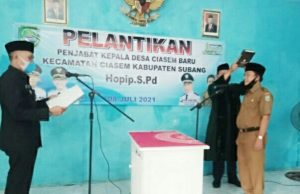 Camat Ciasem Lantik Hopip Sebagai Pjs Kades Ciasem Baru