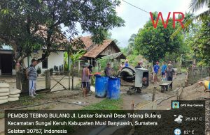 Bertekad Majukan Desa, Kades Tebing Bulang Realisasikan DD Tahun 2021 Bangun Jalan Setapak