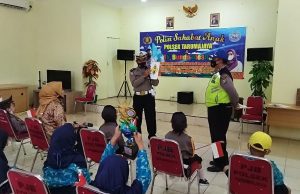 Program PSA, Polsek Tarumajaya Kenalkan Tertib Lalu Lintas Kepada Anak Sejak Dini