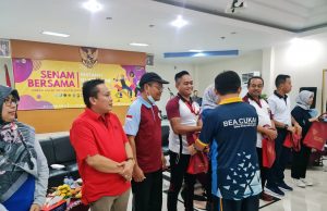 Pererat Tali Silaturahmi, Ditpolairud Polda Banten dan KPPBC TMP Merak Adakan Senam Sehat Bersama