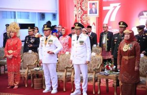 Gubernur Sumsel Ikuti Upacara Peringatan Detik-detik Proklamasi Kemerdekaan RI Secara Virtual