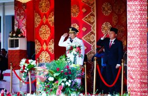Wagub Sumsel Jadi Irup Penurunan Bendera HUT Ke-77 RI
