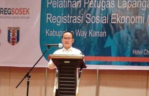Saipul Buka Pelatihan Petugas Regsosek Kabupaten Way Kanan Tahun 2022