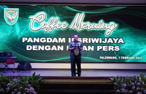 Silaturahmi Bersama Insan Pers, Pangdam II/Sriwijaya Gelar Coffee Morning